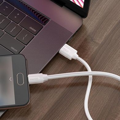 Кабель для зарядки MicroUSB Android BOROFONE BX55 1m 2.4A Білий
