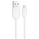 Кабель для зарядки MicroUSB Android BOROFONE BX55 1m 2.4A Білий