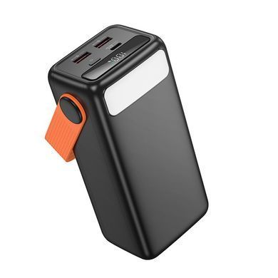 Павербанк 40000mAh с быстрой зарядкой 22.5W и фонарем BOROFONE BJ66 2USB/1Type-C Черный