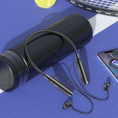 Бездротові навушники з мікрофоном вакуумні bluetooth для бігу для спорту з MicroSD картою пам'яті HOCO ES62 Pretty Чорний
