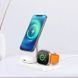 Настільна безпровідна зарядка 3в1 BOROFONE BQ29 Magsafe для iPhone 12/13/14/15 Білий