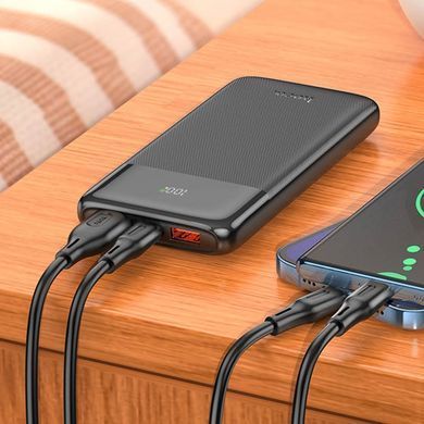 Павербанк PowerBank с быстрой зарядкой 22.5W 10000mAh HOCO J121 2USB/1Type-C, 22.5W+PD20W Черный