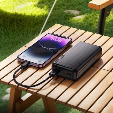 Павербанк 20000 повербанк 20000 HOCO J176A power bank з сонячною панеллю павер банк 20000
