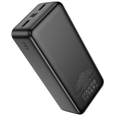 Павербанк повербанк с быстрой зарядкой 22.5W 30000mAh HOCO J136B 2USB/1Type-C, 22.5W+PD20W Черный