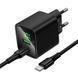 Зарядное устройство с быстрой зарядкой и дисплеем и кабелем C to C 60W HOCO CS84A PD 30W + QC3.0 Type-C + USB