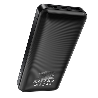 Павербанк PowerBank HOCO Easy travel J72A 20000mAh 2USB /Type-C /MicroUSB, 2A Чорний