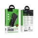 Павербанк с зарядкой 22.5W кабелями Lightning, Type-C, Micro-USB, USB 20000mAh и фонарем HOCO J155 Черный
