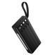 Павербанк с зарядкой 22.5W кабелями Lightning, Type-C, Micro-USB, USB 20000mAh и фонарем HOCO J155 Черный