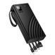 Павербанк с зарядкой 22.5W кабелями Lightning, Type-C, Micro-USB, USB 20000mAh и фонарем HOCO J155 Черный
