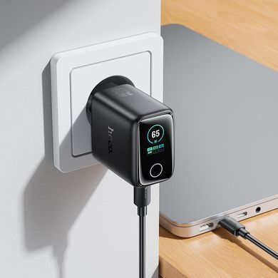 Сетевое зарядное устройство с быстрой зарядкой PD 65W HOCO N79 Sapiencia зарядка для телефона с кабелем Type-C