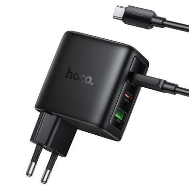 Сетевое зарядное устройство с быстрой зарядкой PD 65W HOCO N79 Sapiencia зарядка для телефона с кабелем Type-C