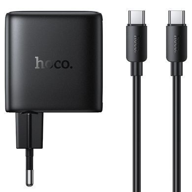 Сетевое зарядное устройство с быстрой зарядкой PD 65W HOCO N79 Sapiencia зарядка для телефона с кабелем Type-C