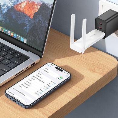 Портативный модем WiFi роутер HOCO HI40 150Mbps, 2.4 ГГц, WIFI6 Белый
