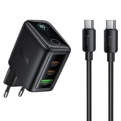 Сетевое зарядное устройство с быстрой зарядкой PD 65W HOCO N79 Sapiencia зарядка для телефона с кабелем Type-C