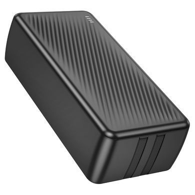 Павербанк 30000mAh зі швидкою зарядкою 22.5W та вбудованими кабелями Type-C, Lightning BOROFONE BJ57B 2USB, 1Type-C Чорний