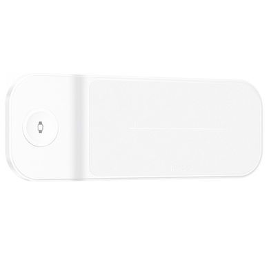 Безпровідний зарядний пристрій 3в1 для годинника Samsung, гарнітури HOCO CQ6 15W Білий