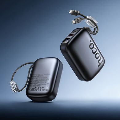 Павербанк 20000 повербанк 20000 с быстрой зарядкой 22.5W HOCO Q55 power bank с кабелем Type-C Lightning павер банк 20000