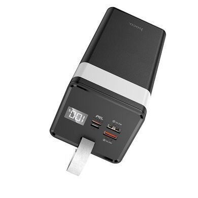 Повербанк з ліхтарем HOCO LED Powermaster J86A 50000mAh 2USB/Type-C, PD/QC, 5A/22.5W Чорний
