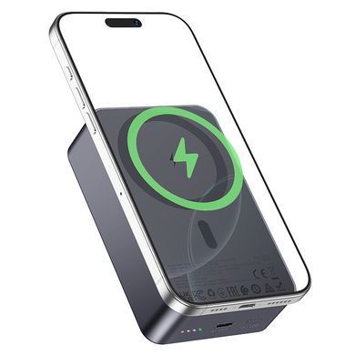 Павербанк 20Вт с зарядкой MagSafe 20000mAh HOCO J160B Type-C Серый