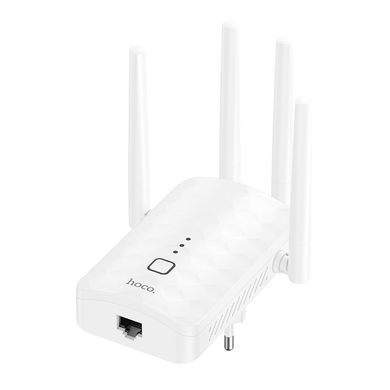 Ретранслятор усилитель WiFi сигнала HOCO HI35 3000Mbps Белый