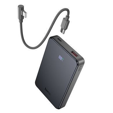 Павербанк 10000mAh с быстрой зарядкой 22.5W и кабелем Type-C-Type-C HOCO J170 2Type-C, 1USB Серый
