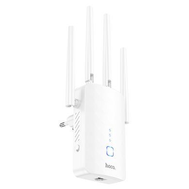 Ретранслятор усилитель WiFi сигнала HOCO HI35 3000Mbps Белый