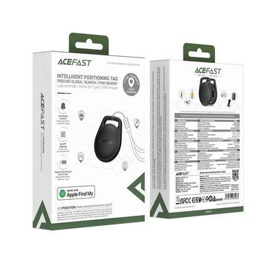 Розумний брелок для пошуку Bluetooth-трекер сумісний з Apple ACEFAST S2 Чорний