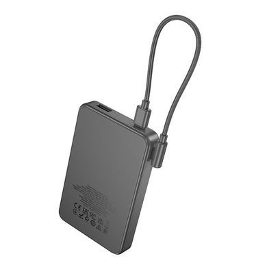 Павербанк 10000mAh с быстрой зарядкой 22.5W и кабелем Type-C-Type-C HOCO J170 2Type-C, 1USB Серый