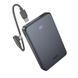 Павербанк 10000mAh с быстрой зарядкой 22.5W и кабелем Type-C-Type-C HOCO J170 2Type-C, 1USB Серый