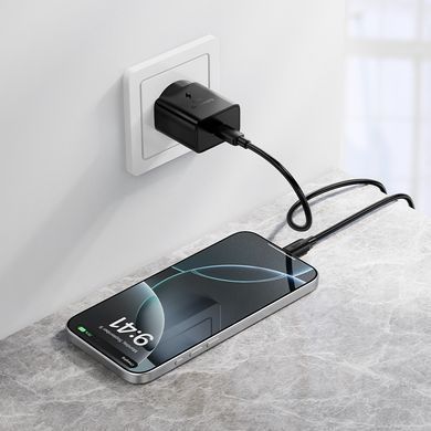 Зарядное устройство с быстрой зарядкой 25W и кабелем Type-C to Type-C HOCO N76 1Type-C Черный