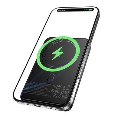 Павербанк с быстрой 20W и беспроводной зарядкой MagSafe 10000mAh BOROFONE BJ82A 1Type-C Черный