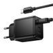 Зарядное устройство с быстрой зарядкой PD30W+QC3.0 и кабелем USB to Type-C HOCO C157A Type-C, USB Черный