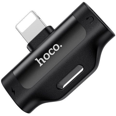 Перехідник адаптер Lightning to lightning audio/charging HOCO LS31 Чорний