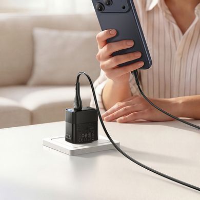 Зарядка з швидкою зарядкою 22.5W зарядний пристрій з кабелем Type-C HOCO CS111A швидка зарядка для телефона