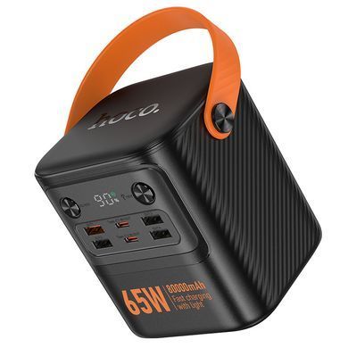 Павербанк с быстрой зарядкой 65W 80000mAh и фонарем HOCO J152 Pro 2Type-C, 4USB Черный
