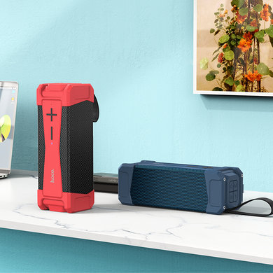 Портативная блютуз колонка HOCO IPX5 HC6 AUX, SD-card, Bluetooth, USB, FM-Radio Синий