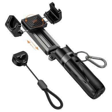 Портативная мини-стойка трипод для смартфона со штативом и Bluetooth-пультом HOCO K27 Magic Черный