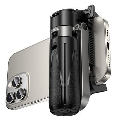 Портативная мини-стойка трипод для смартфона со штативом и Bluetooth-пультом HOCO K27 Magic Черный
