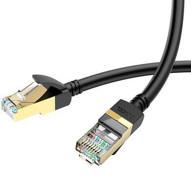 Мережевий кабель для інтернету 5метрів HOCO US02 Level RJ45/1Gbps=125MB/s Чорний