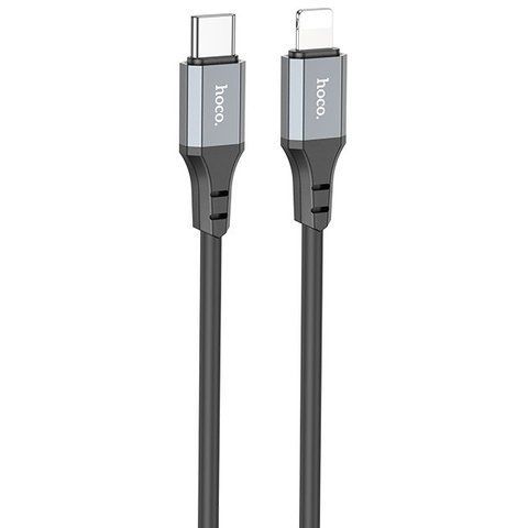 Кабель для заряджання телефону зі швидкою зарядкою Type-C to Lightning Apple iPhone HOCO X86 100см/20W Чорний