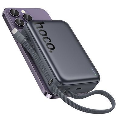 Павербанк с быстрой 45W и MagSafe 20000mAh и встроенным кабелем Type-C HOCO Q44A 1Type-C Серый