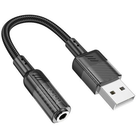 Перехідник USB to AUX 3.5mm HOCO LS37 Чорний