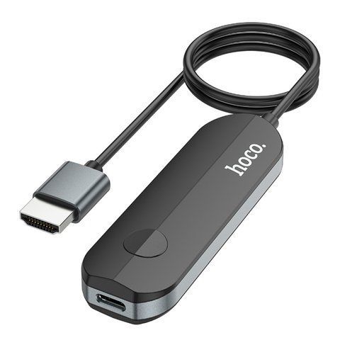 USB-hub хаб адаптер перехідник конвертер HOCO UA23 4K HDMI to Lightning Чорний