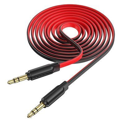 Кабель AUX-AUX HOCO AUX audio cable UPA16 1M Чорно-червоний