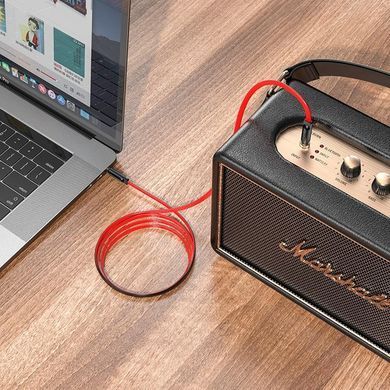 Кабель AUX-AUX HOCO AUX audio cable UPA16 1M Чорно-червоний