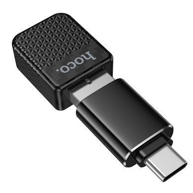 Безпровідний адаптер CarPlay для автомобіля з перехідником USB - Type-C HOCO HU3 iPhone 6-17, WiFi Чорний