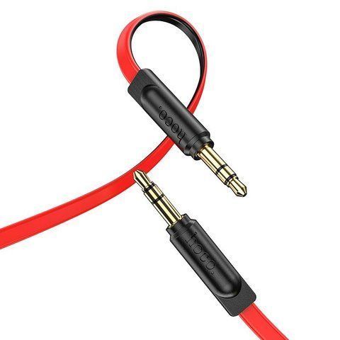 Кабель AUX-AUX HOCO AUX audio cable UPA16 1M Чорно-червоний