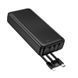 Павербанк 20000mAh со встроенными кабелями BOROFONE BJ79A 1USB Черный