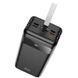 Павербанк повербанк 60000mAh із швидкою зарядкою HOCO J86B + Ліхтарик 4USB, 22.5W, QC/PD Чорний