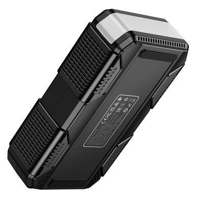 Автомобильный пусковой бустер Power Bank 8000mAh с компрессором и фонарем HOCO QS6 Черный